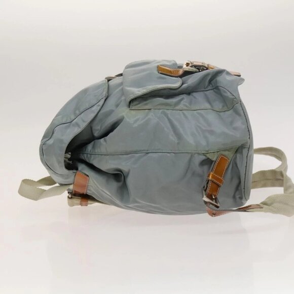 PRADA Backpack Nylon Light Blue Silver Auth - Picture 4 of 16